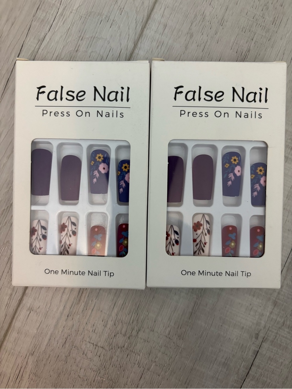 23 Pc Press On Nail Lot False Nails Variety Almond Coffin French Floral - Picture 5 of 9
